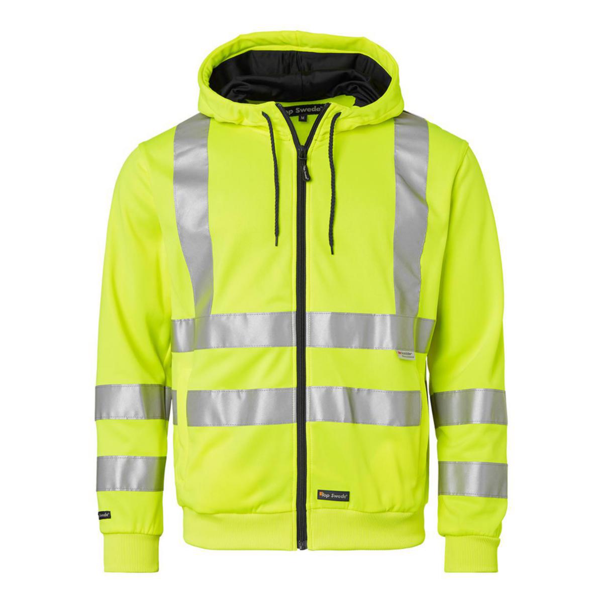 Huvtröja varsel zip Top Swede - HOODTRÖJA TOPSWEDE 4429 GUL KLASS 3 S