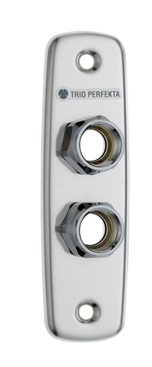 Väggbricka 2-håls 40cc A-Pex, Trio - TRIO VÄGGBRICKA DUBBEL 16P/ALU G1/2  971682