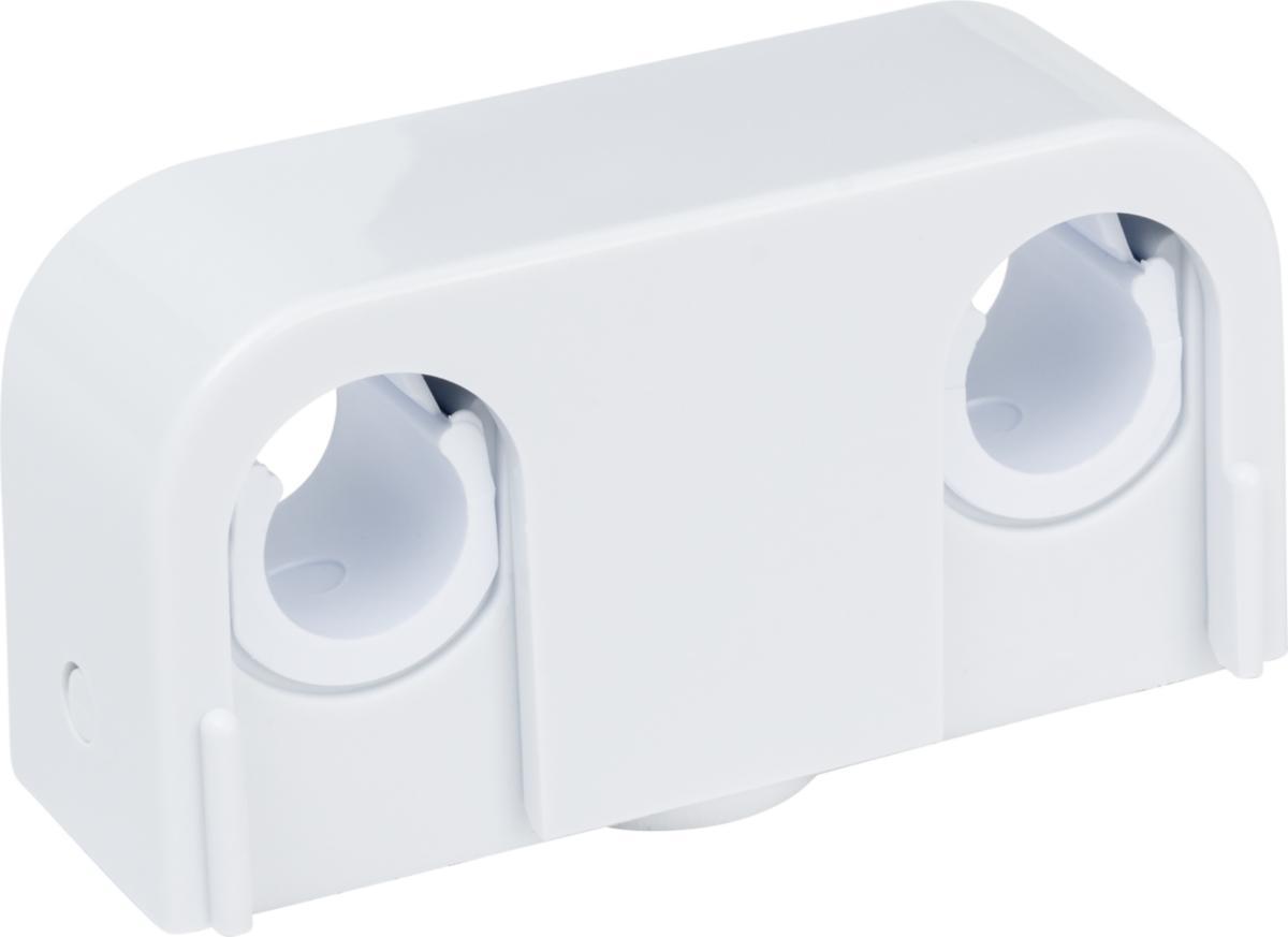 Rörklämma, dubbel snap - RÖRKLÄMMA 10-16 DUBB SNÄPP VIT 2-PACK 40 C/C 14030