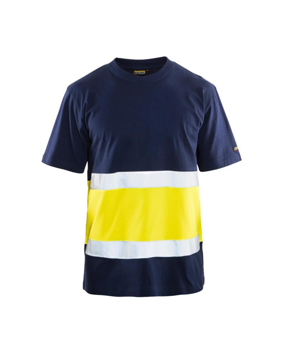 T-shirt Blåkläder 3387-1030 - T-SHIRT BLK 3387-1030 MARIN/GU VARSEL KL 1 STL 3XL