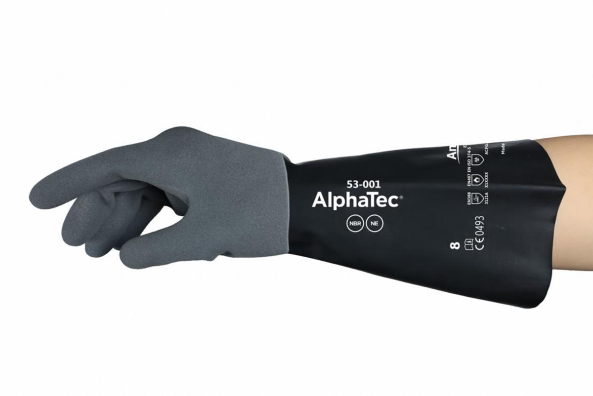 Kemskyddshanske Ansell Alphatec 53-001 - HANDSKE ANSELL ALPHATEC 53-001 3LAGER NITRIL/NEOPREN STL 8