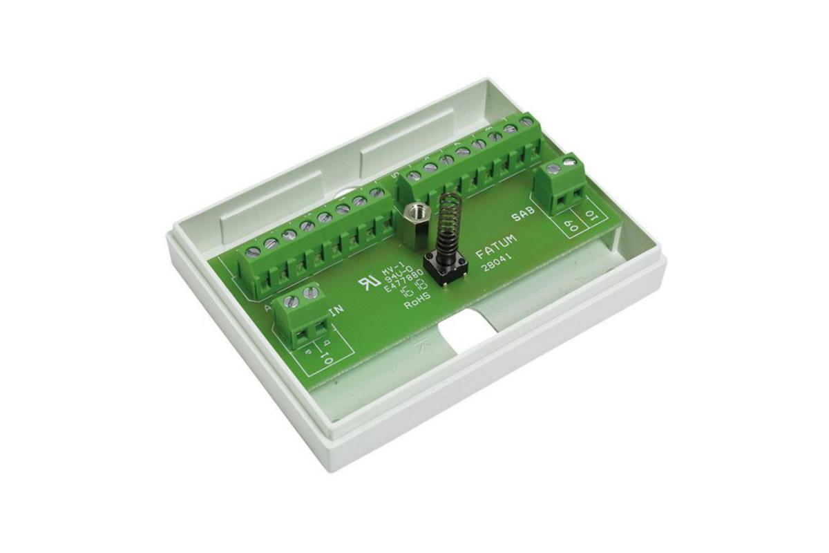 Spridningsplint 28041, Alarmtech - BYGL PLINT MINI 1>8 PAR SK/SK 28041.03