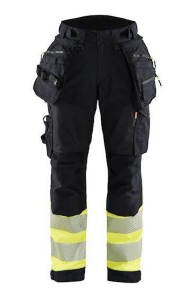 Midjebyxa Blåkläder 7114-2513 Dam - MIDJEBYXA BLK 7114-2513 SVART /GUL VARSEL KL1 DAM STL D24
