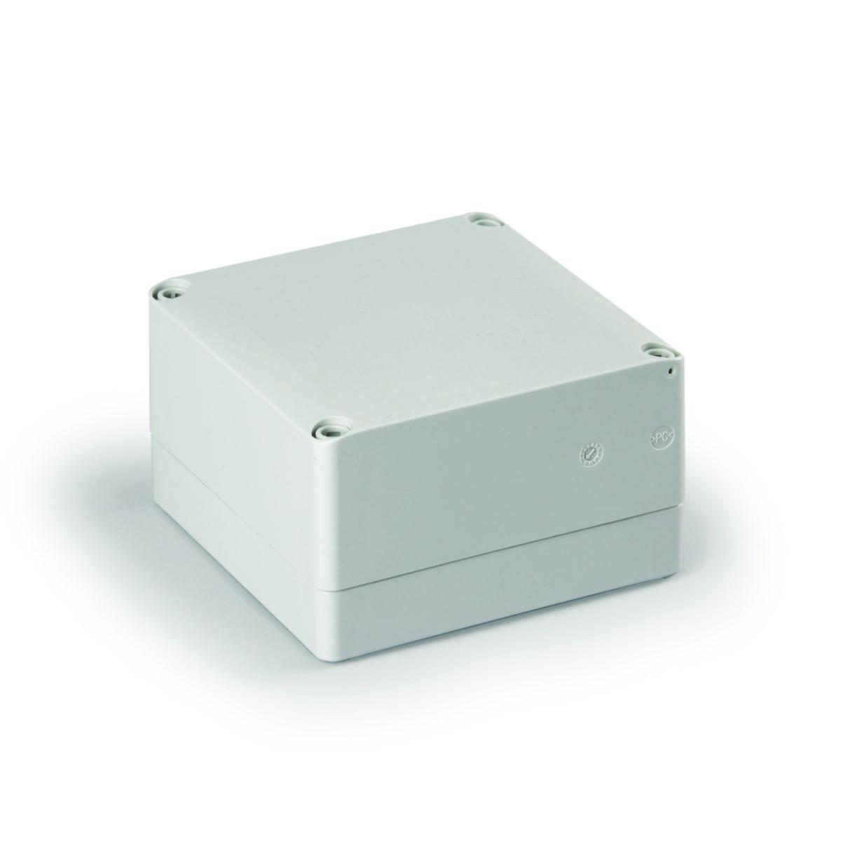 Kapsling Cubo S, ABS, med grått lock släta sidor - KAPSL ABS GRÅTT L 125X125X75 SABP131308LG