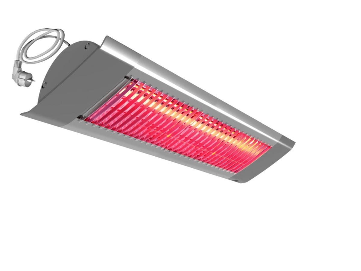 Infravärmare, Halogeninfra, bred värmespridning - INFRAVÄRMARE 1000 W IP44 230 V VIT ALUMINIUM IHW10 FRICO