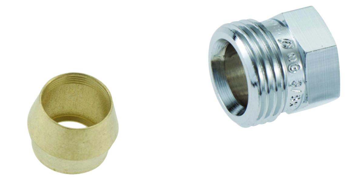 Trycknippel med kona utvändig gänga, FMM - FMM G10X10 TRYCKNIPPEL M KONA FRK. 18511039. 1-PACK