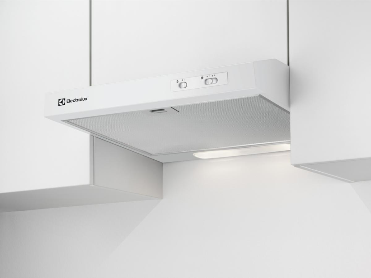 Fläkt, underbyggd, 60 cm, 300 LEDLights - SPISFLÄKT UNDERBYGGD 60 CM VIT EFU216W ELECTROLUX