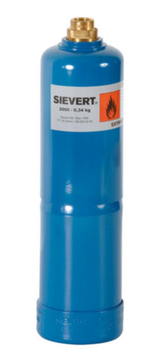 Gasolflaska Sievert  inklusive propan - GASOLFLASKA 2000 INKL 0.34KG/ 650ML PROPAN  200060