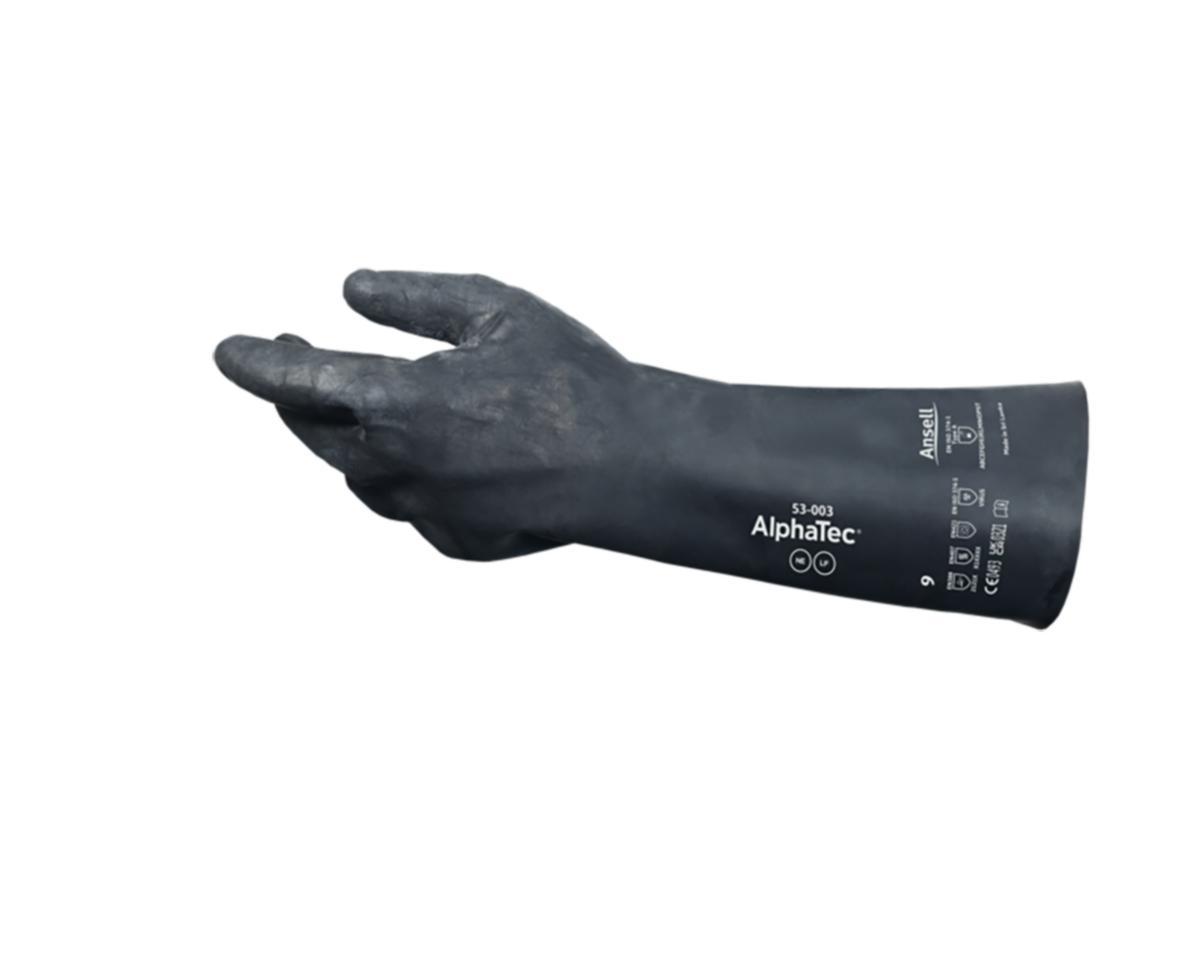 Kemskyddshandske Ansell 53-003 AlphaTec - HANDSKE ANSELL ALPHATEC 53-003 NEOPREN 0,93MM 35CMSVART STL 9