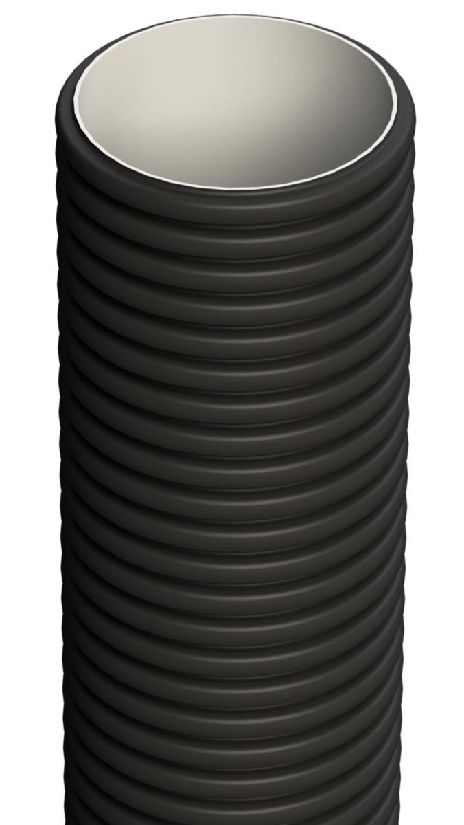 Stigarrör 400 dubbelvägg, Uponor - 400/350x2M STIGARRÖR PP DUBBELVÄGG, SVART, UPONOR