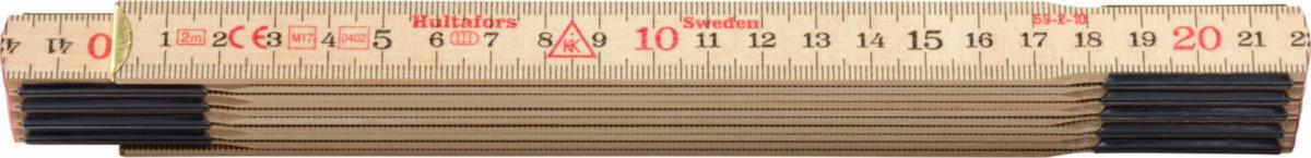 Måttstock Hultafors 59 trä - MÅTTSTOCK HULTAFORS TRÄ 59-2M 10 DEL M/M