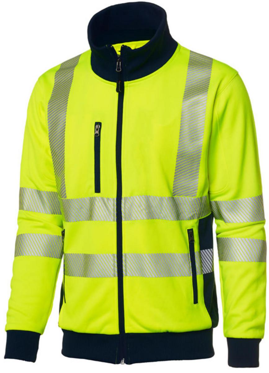 Sweatshirtjacka Top Swede 1529 - SWEATSHIRT TOPSWEDE 1529 VARSE GUL/MARIN HEL ZIP KL.3 XXL