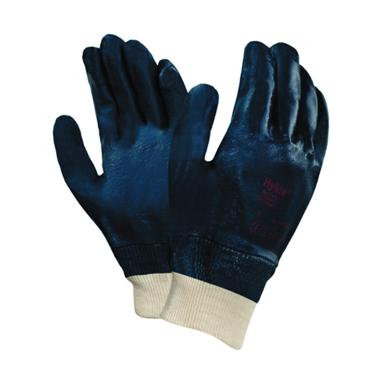 Arbetshandske Ansell 47-402 ActivArmr Hylite - HANDSKE ANSELL ACTIVARMR 47- 402 HYLITE NITRIL BLÅ STL 10