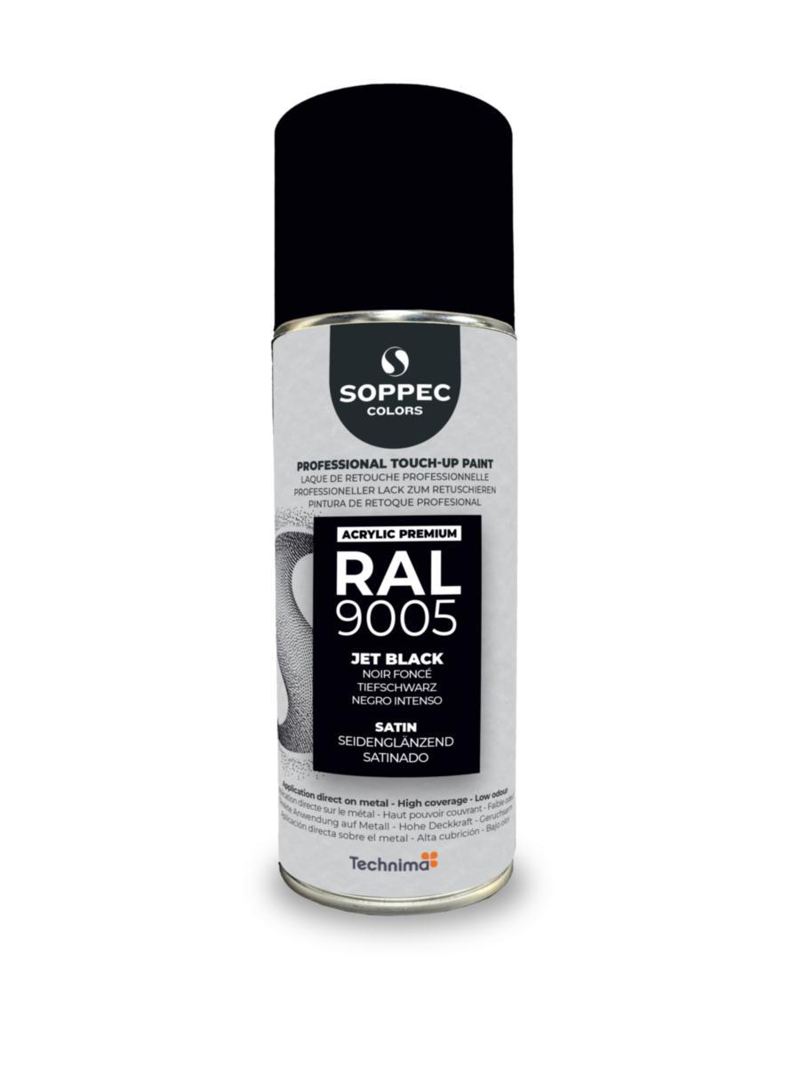Industrifärg Soppec Colors RAL Acrylic Premium - INDUSTRIFÄRG AKRYL SOPPEC RAL 9005 SVART 400 ML