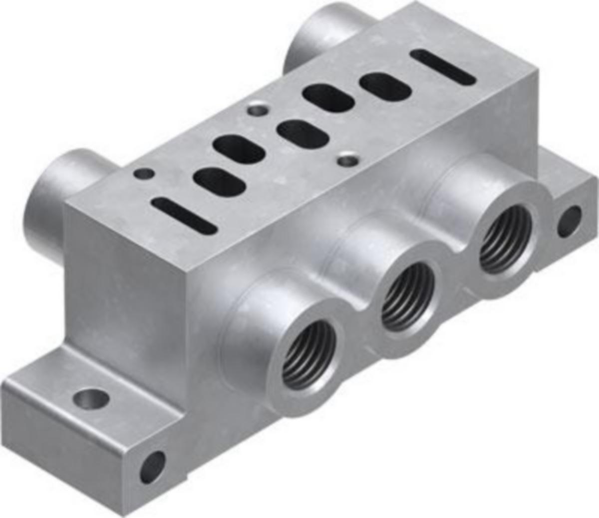 Monteringsplattor Festo ISO 15407-1 - SINGELANSLUTNINGSPLATTA FESTO NAS-1/8-02-VDMA