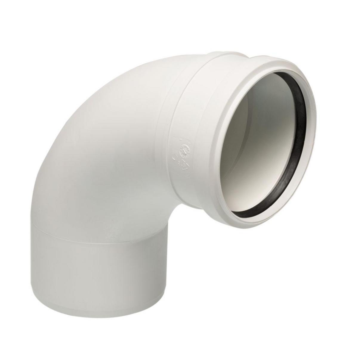 Böj 88.5GR. 1muff svängd Decibel, Uponor - DECIBEL BÖJ 110 88.5° SVÄNGD UPONOR