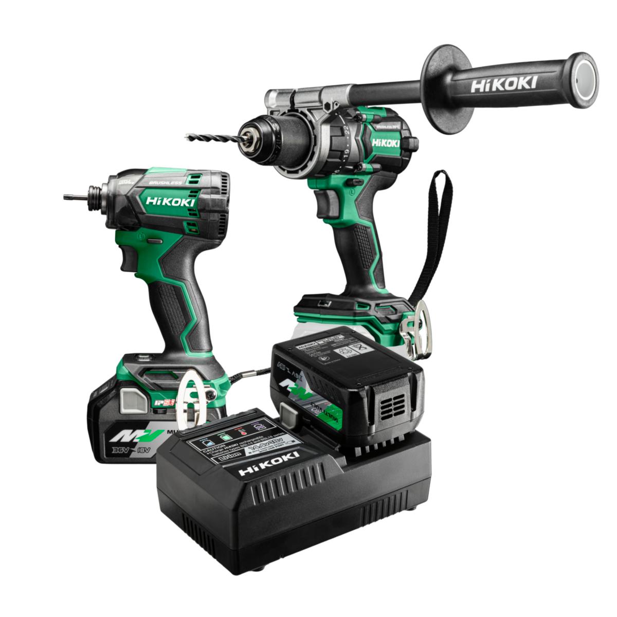Kombikit HiKOKI KC18DC(DS/WH) - KOMBIKIT HIKOKI KC18DC(DS/WH) 18V 2X5AH MV BATTERI/LADDARE