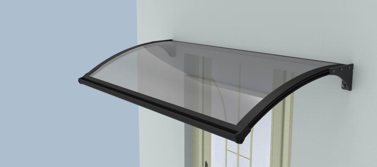 Entrétak, LED-ljus - ENTRÉTAK LED GRÅ/RÖKGLAS 1500X1000 MM