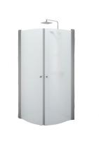 Duschvägg SBNF Space böjd enkeldörr, knopp, Contura Shower
