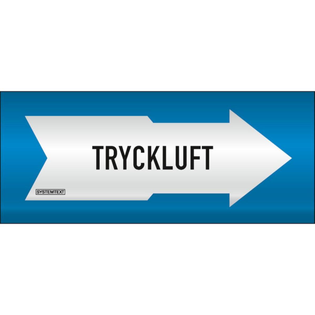 Rörmärkning AFS, text - RÖRMÄRKNING AFS TRYCKLUFT SJÄLVHÄFTANDE RULLE 110MMX5M