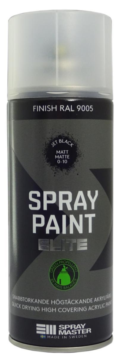 Spray Paint Elite Spray Master - SPRAYFÄRG ELITE SVART RAL9005 MATT 400ML SPRAY MASTER