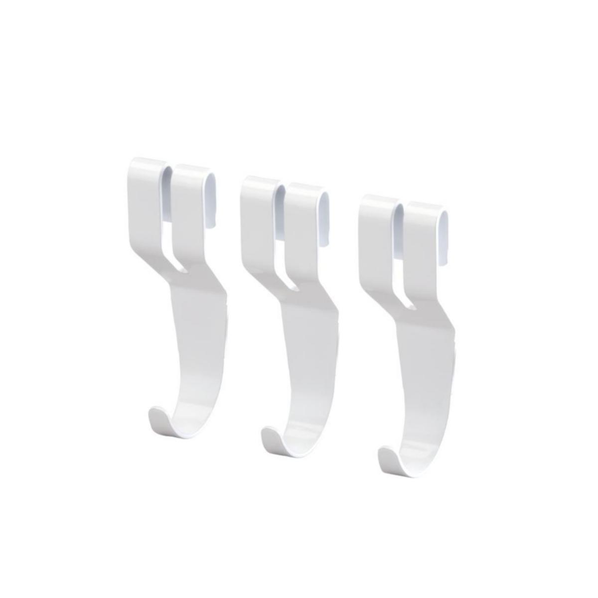 Krok för trådhylla - ALLKROK FÖR TRÅDHYLLA VIT 3-PACK 472410