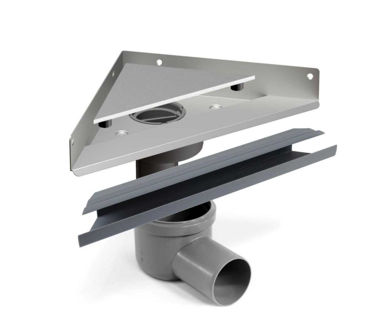 Grundpaket 2951.0200, Unidrain - GOLVRÄNNA GRUNDPAKET 2951.0200 HÖRNMODELL, UNIDRAIN