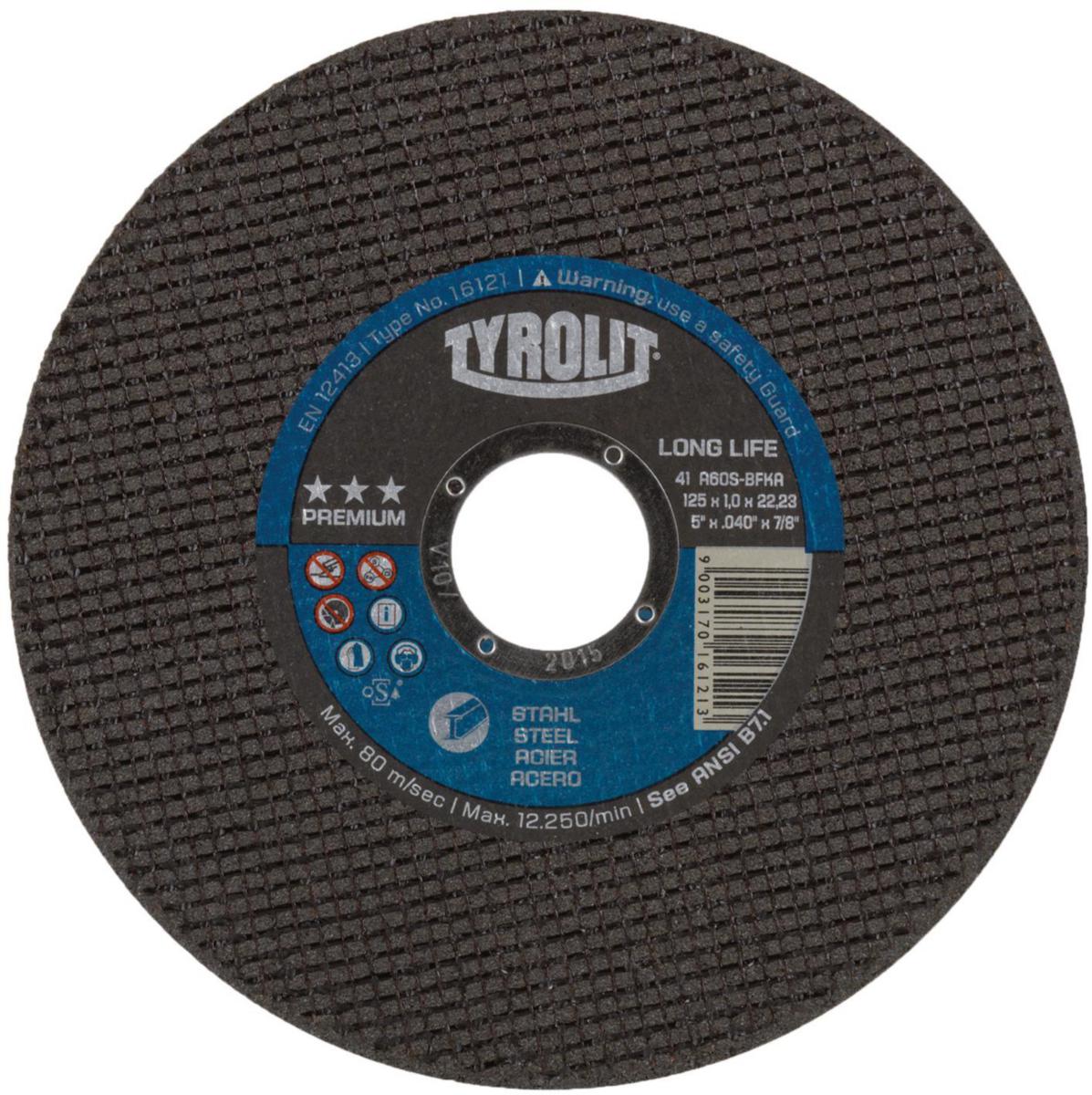 Kapskiva Tyrolit Premium Stål Long Life - KAPSKIVA TYROLIT PREMIUM STÅL 230X2X22 A30S 41F LONG LIFE