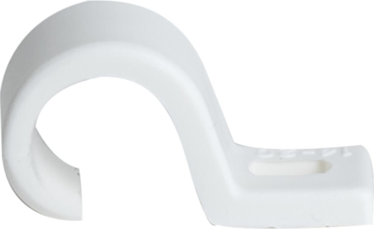 Ledningshållare TK, enkel, plast, rund, i kartong, Schneider Electric - LEDNINGSHÅLL TK 10-14MM VIT 100ST KARTONG