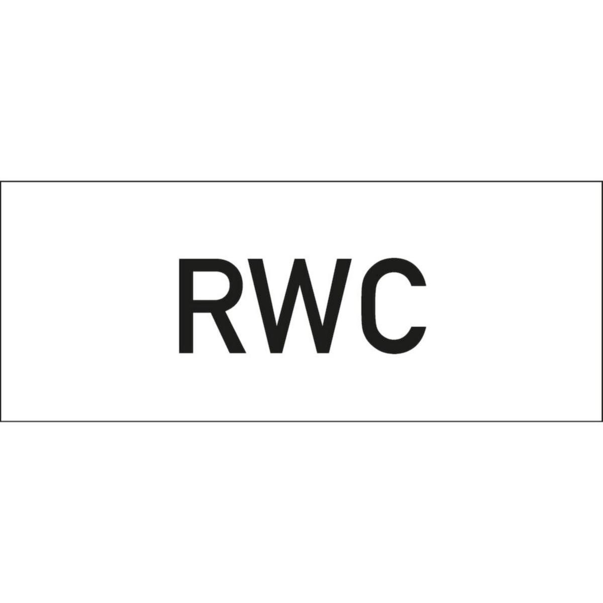 Hänvisingsskyltar "Rum/utrymmen", graverade - SKYLT RWC SYSTEMTEXT GRAVERAD 100X40MM