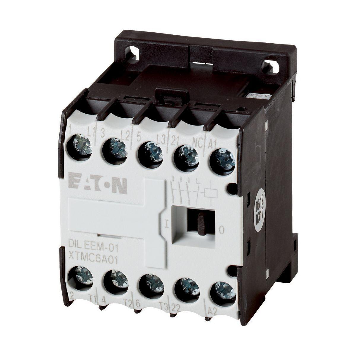 Minikontaktor DILEEM för växelspänningsmanöver - MINIKONTAKTOR AC 3P+1BR 3KW DILEEM-01 230V