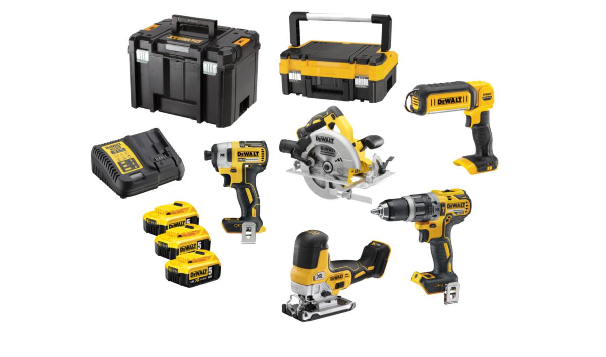 Kombikit DEWALT DCK500P3T - KOMBIKIT DEWALT DCK500P3T-QW 5 DELAR. 3X5.0AH. 3XTSTAK. 18V