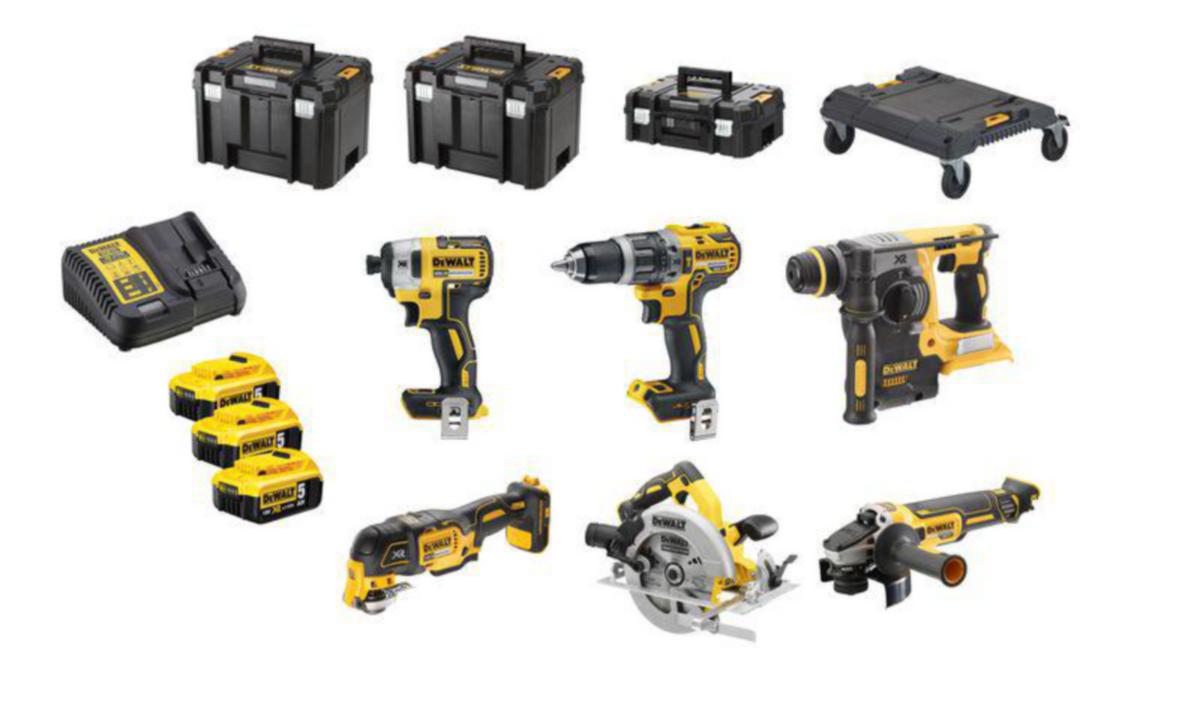 Kombikit DEWALT DCK685P3T - KOMBIKIT DEWALT DCK685P3T 18V 3X5AH 3XTSTAK 6 MASKINER