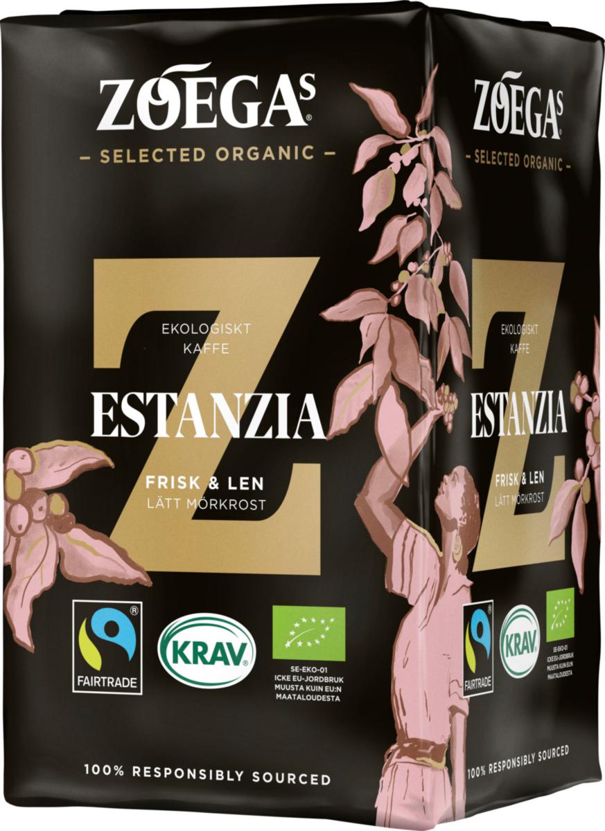 Kaffe Zoegas 450 g - KAFFE ZOEGAS ESTANZIA 450 GR RÄTTVISE/KRAVMÄRKT VACPAC