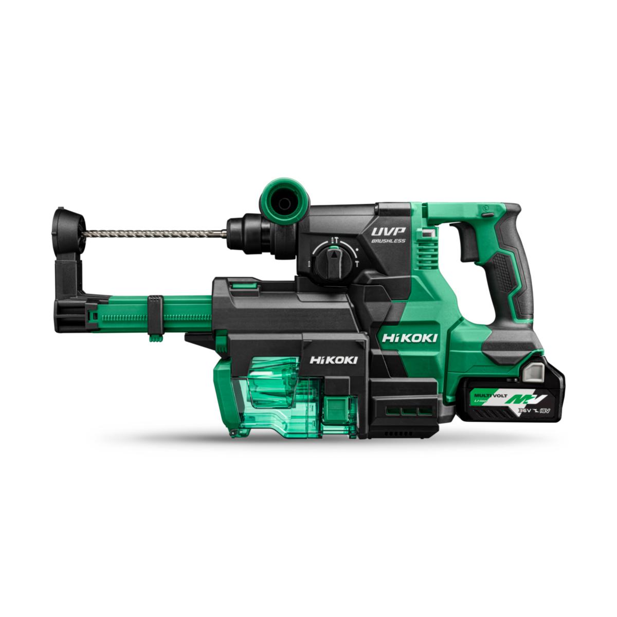 Kombihammare HiKOKI DH3628DA m dammutsug - KOMBIHAMMARE HIKOKI DH3628DA 36V MV 2X2,5AH BATTERI/LADDARE