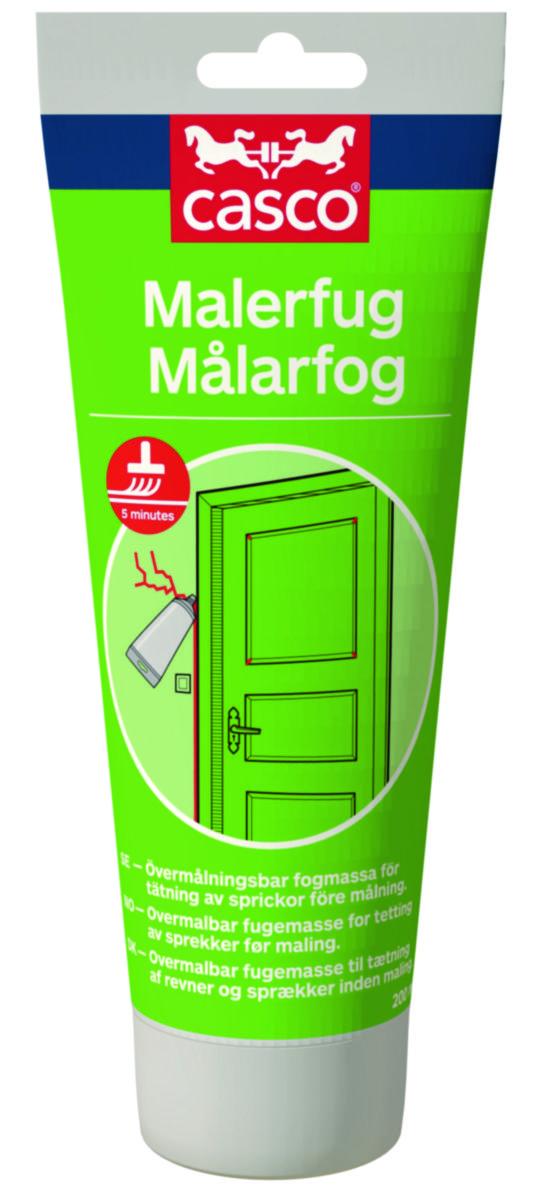 Akrylfogmassa, Casco Målarfog - AKRYLFOGMASSA CASCO MÅLARFOG INOMHUS VIT 200ML