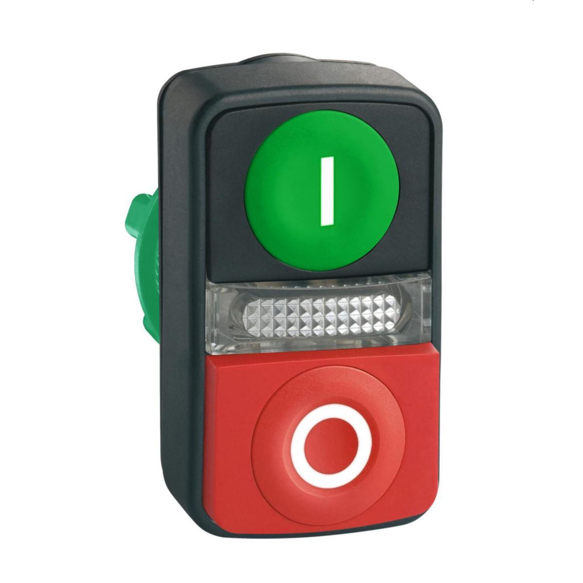 Dubbeltrycke ZB5AW - DUBBELTRYCKE + LED ZB5AW7L3741