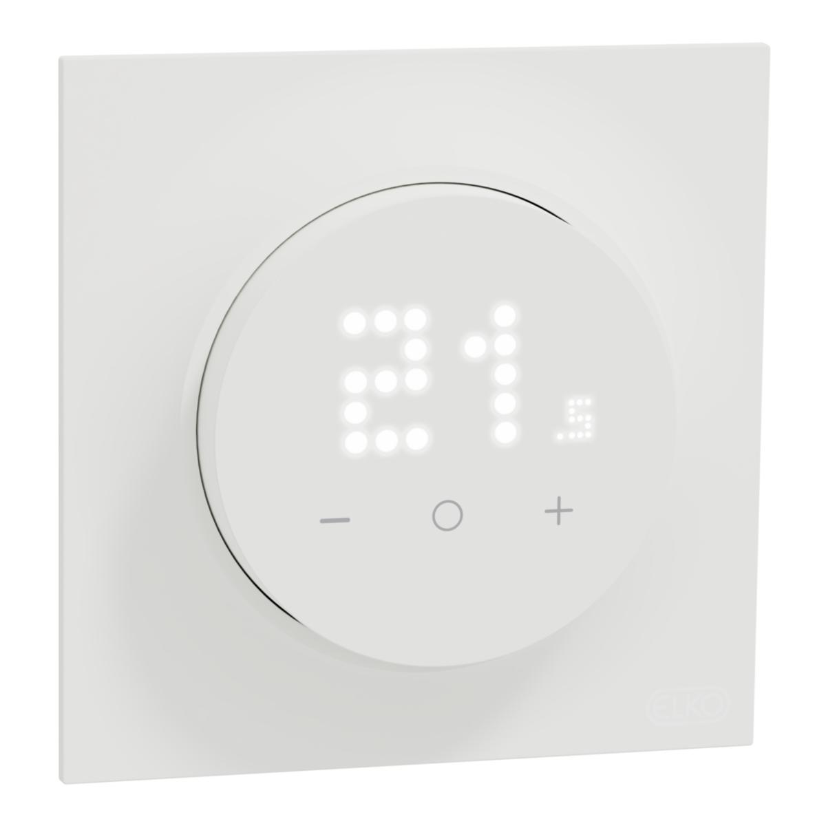 Termostat med display, Elko One - TERMOSTAT ELKO ONE MED DISPLAY SKRUV INFÄLLT IP21 RENVIT