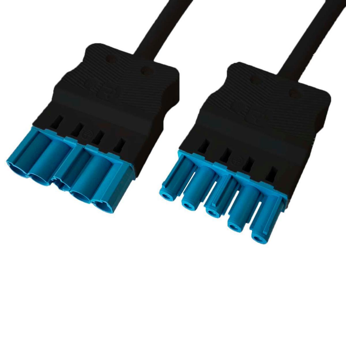 Anslutningskabel 5-polig 1,5mm² hona-hane Dali, svart - KABEL 5P1,5MM²3M HO-HA HF DA S 18623
