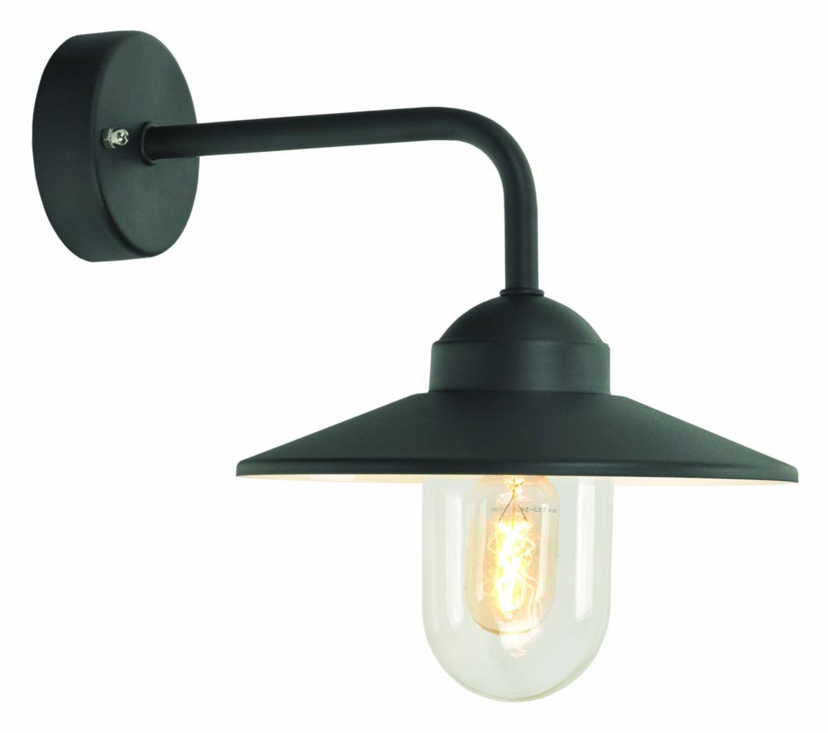 Väggarmatur Vansbro - VÄGGARM VANSBRO E27 SVART VANSBRO MAX 57W HA IP55