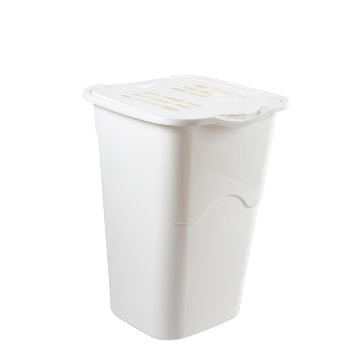 Tvättkorg 50 l Nordic - TVÄTTKORG 50L VIT MED VENTILERAT LOCK