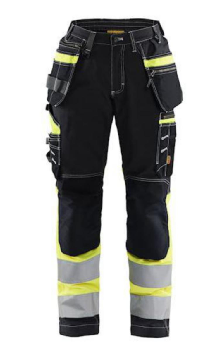 Midjebyxa Blåkläder 7196-1370 Dam - MIDJEBYXA BLK 7196-1370 SVART /GUL VARSEL KL1 DAM STL D25