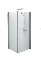 Duschvägg SPNK Space rak enkeldörr, knopp, Contura Shower