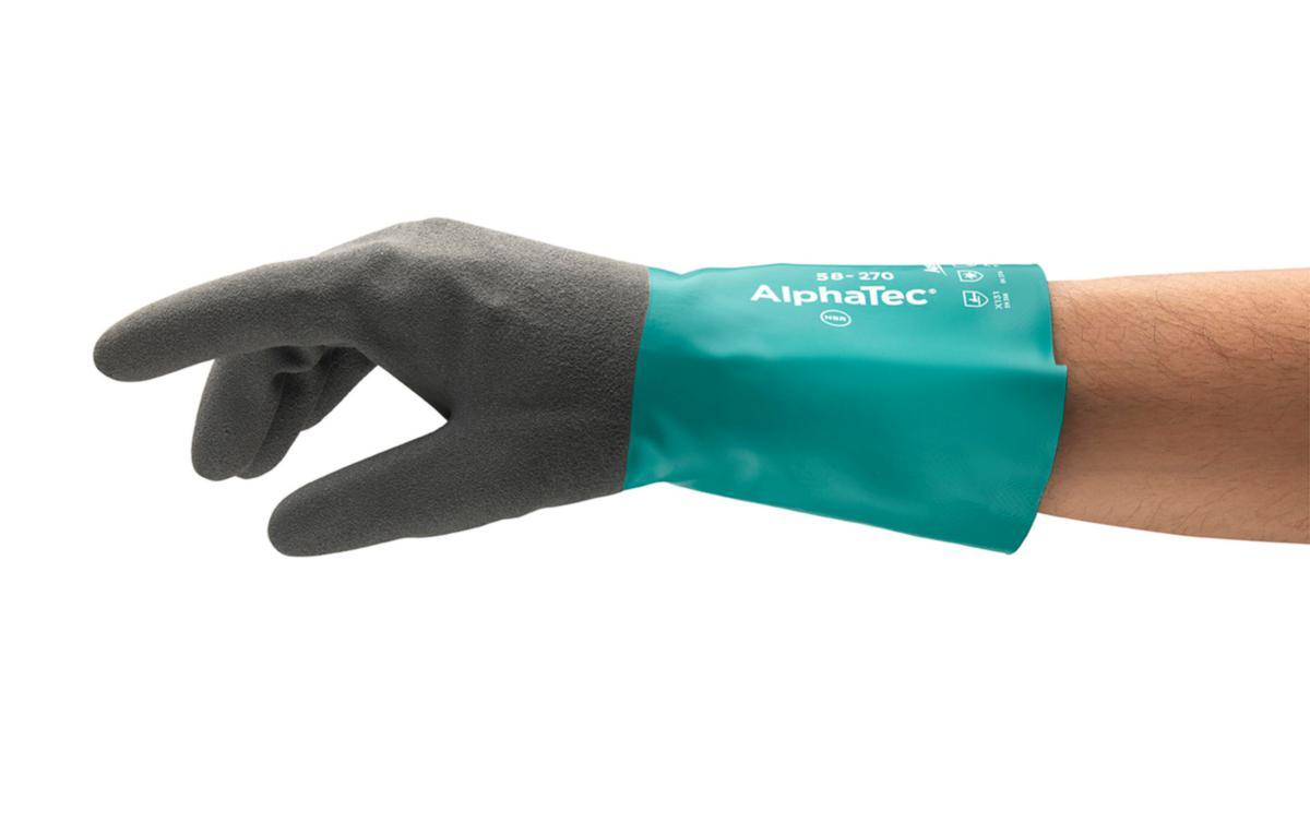 Kemskyddshandske Ansell AlphaTec 58-270 - KEMSKYDDSHANDSKE ANSELL 58-270 ALPHATEC NITRIL 300MM STL 10