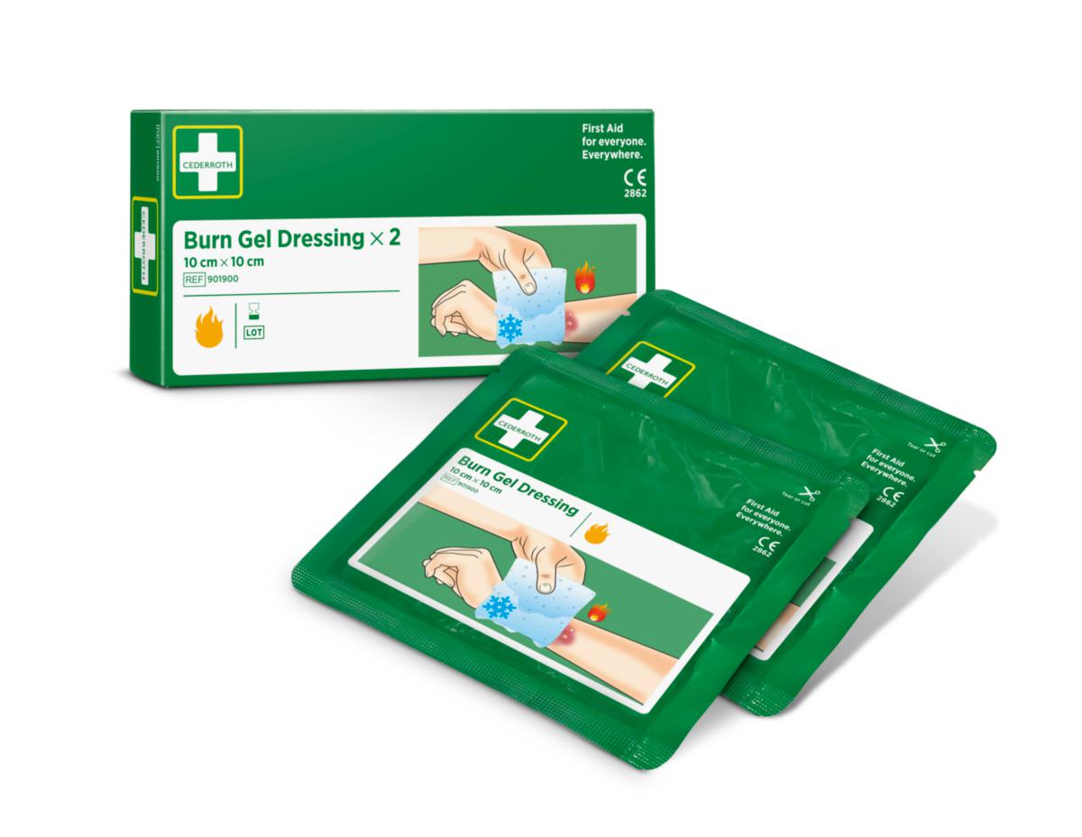 Brännskadekompress Cederroth Burn Gel 901900 - BRÄNNSKADEKOMPRESS CEDERROTH 901900 BURN GEL 10X10CM FP2ST