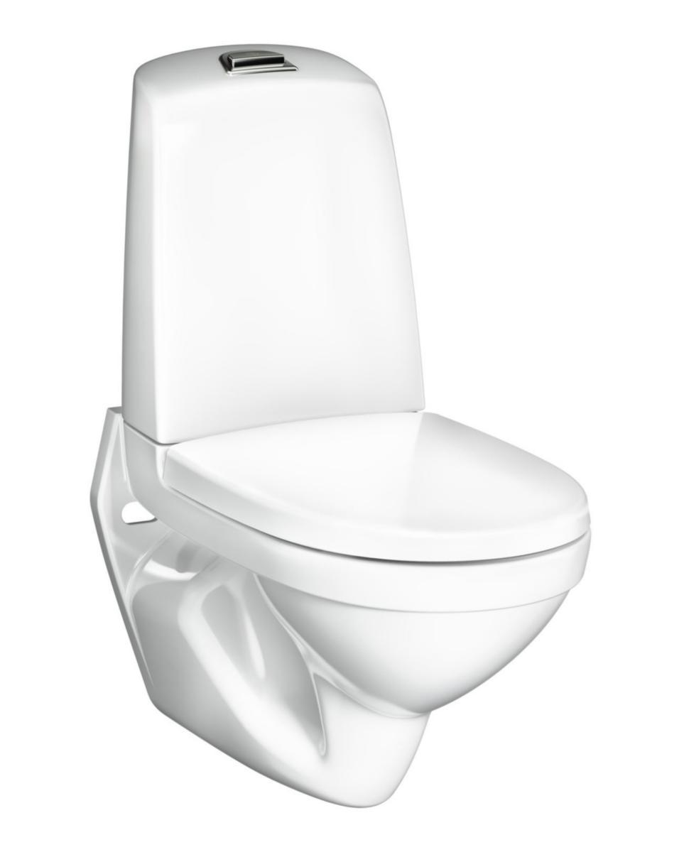 WC-stol Nautic 1522 Hygienic Flush, Gustavsberg - GBG NAUTIC WC 1522 HF VÄGG 4L. MJUK SITS.M.CISTERN C-PLUS