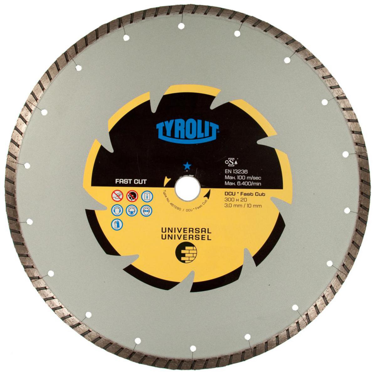 Diamantklinga Tyrolit Basic Universal Fast Cut - DIAMANTKLINGA TYROLIT BASIC 350X3X25.4 UNIVERSAL FAST C.