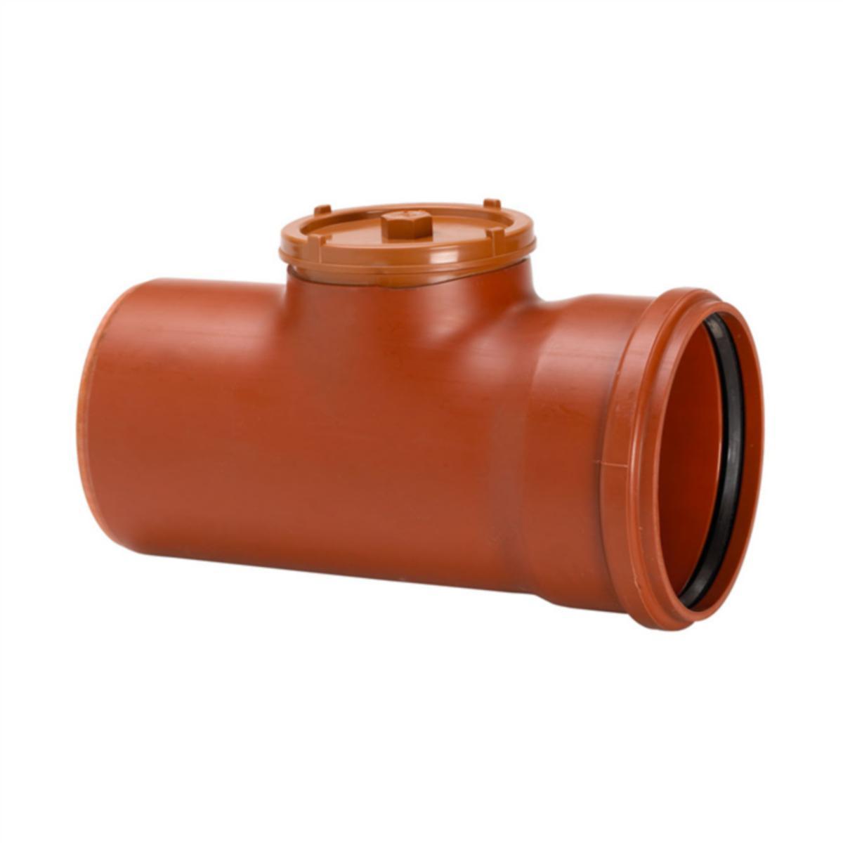 Rensrör med lock, Uponor - 200 PVC RENSRÖR MED LOCK EN1401 PBB.5211
