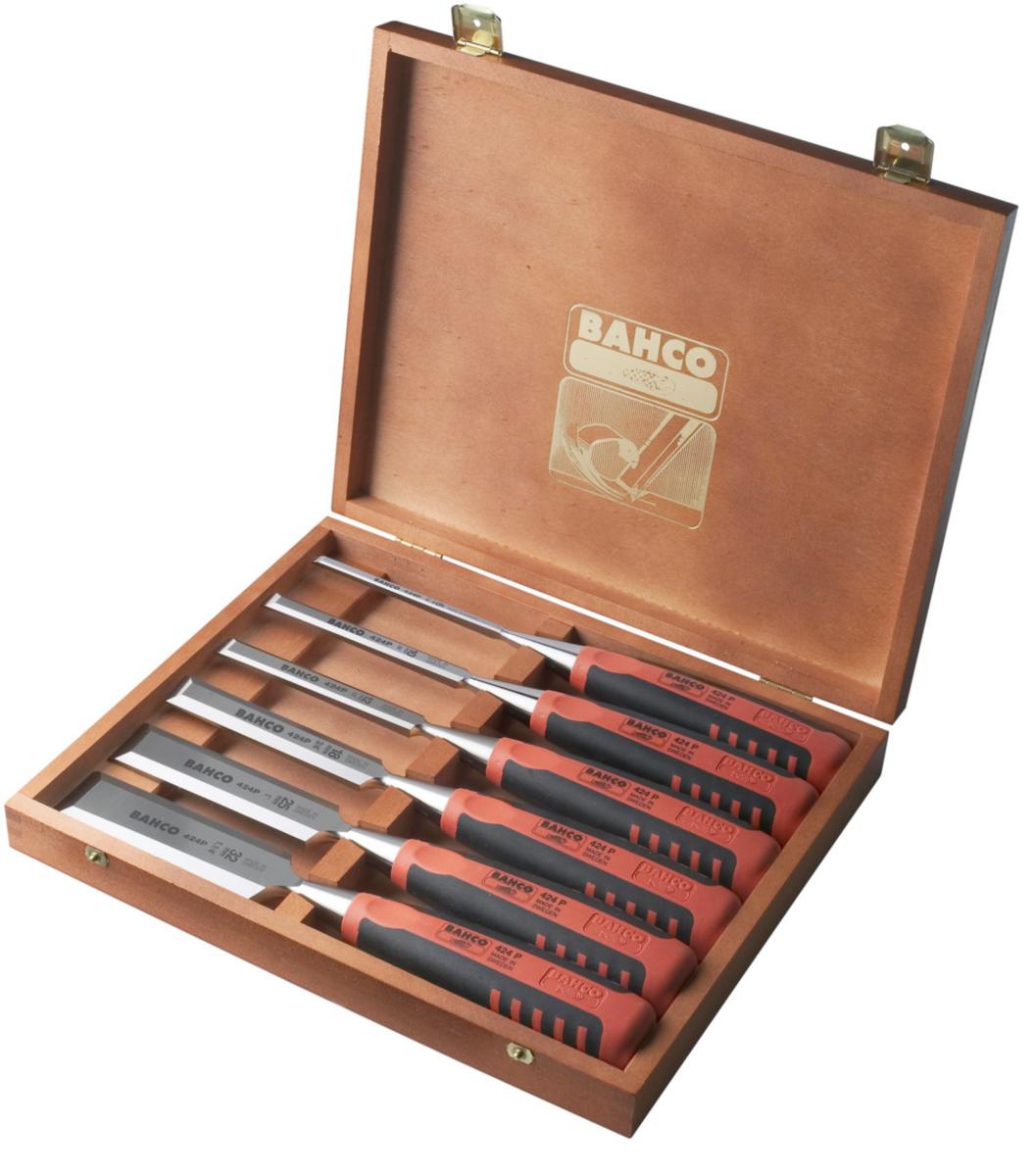 Stämjärnssats Bahco 424P-S6 - STÄMJÄRNSSATS BAHCO 424P-S6EUR 6 DELAR 2-KOMP TRÄLÅDA