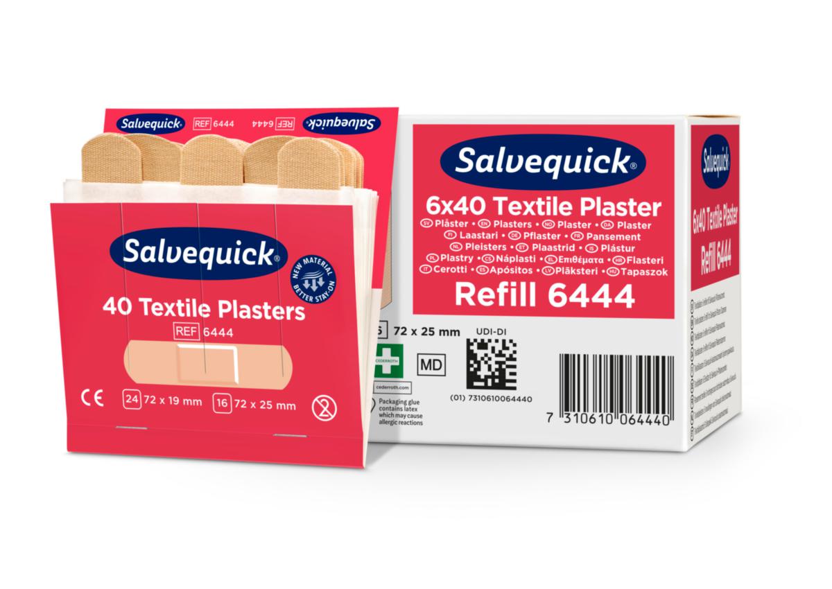 Textilplåster Salvequick Cederroth 6444 - PLÅSTER TEXTIL REFILL 6444 SALVEQUICK